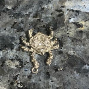 Vintage Sterling Silver Crab Charm